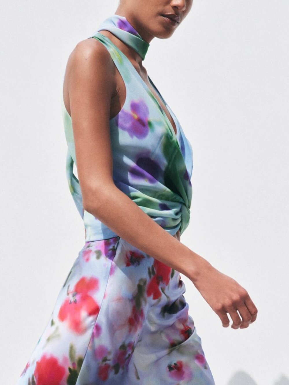NWT Zara Printed Halter Top Size L - Picture 7 of 16